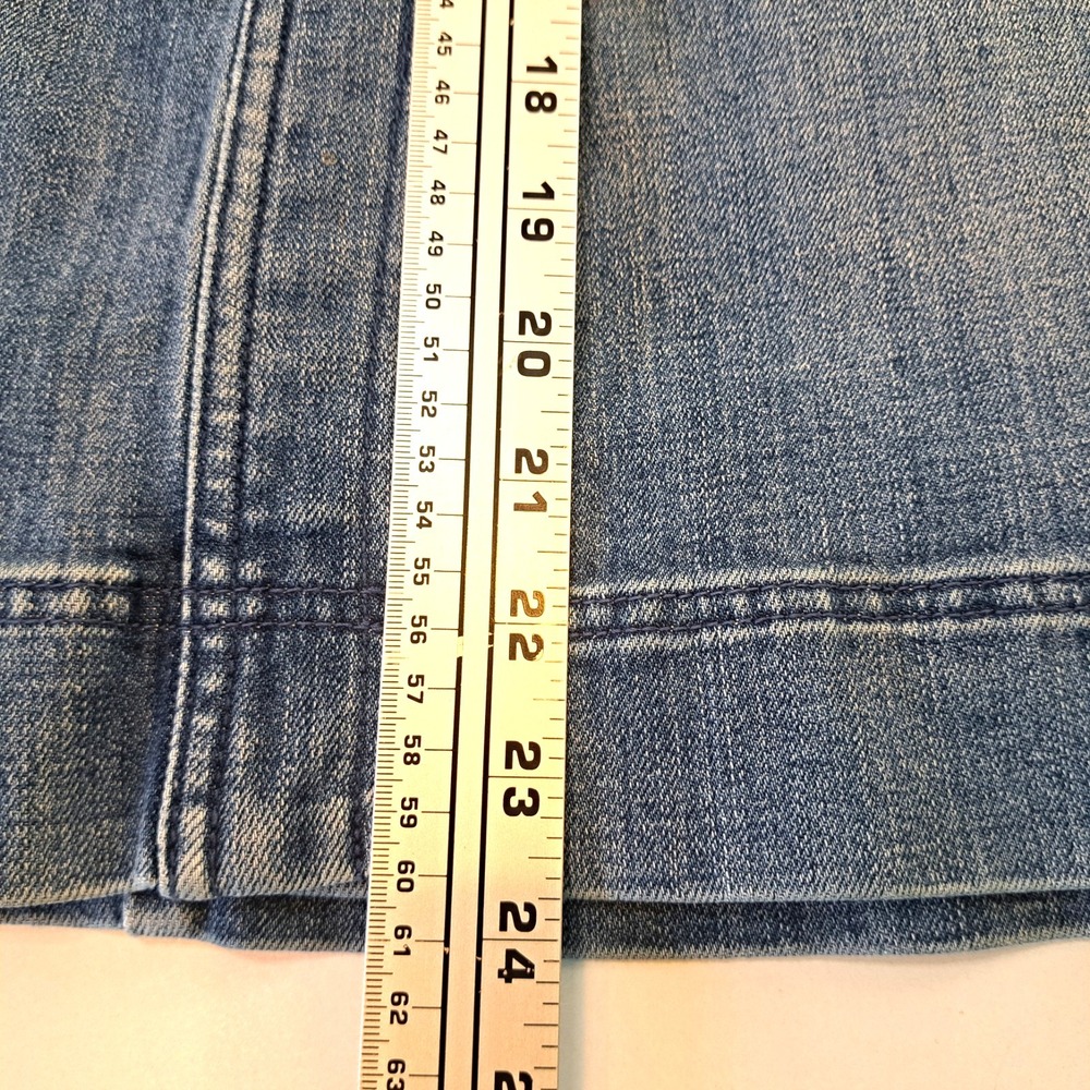 Talbots Womens Stretch Denim Button Down Skirt Size 2 Classic Capsule Preppy - Picture 9 of 9